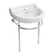 Whitehaus Collection 22 in Console Sink With Semi-Circular Bowl, Single Faucet Drilling, Brass Leg Supports and Overflow WHV022-L32-1H-C - alternate 5