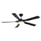 Vaxcel Cary, 56 in, Black/Satin Brass Ceiling Fan, Black Blades, LED, Remote, DC Motor F0146 - alternate 1