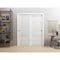 Sartodoors Sliding Closet Bypass Doors 36 x 96 inches, Louver 3388 White Silk, Rails Hardware Set, Wood Soli LOUVER3388DBD-WS-56 - alternate 4