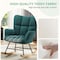 Yssoa Simple Deluxe Nursery Rocking Chairs, Teddy Upholstered Glider Recliner Rocking Chair with High Bac 3A88FNCHARROCKERGRN - alternate 4