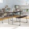 Flash Furniture Paige Easy-Fold Brown Folding Plastic Kids Outdoor Picnic Table and Benches - Commercial Grade RB-EBB-2432FD2-BR-GG - alternate 1