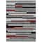 Homeroots 8' X 10' Gray Black And Red Striped Washable Indoor Outdoor Area Rug 613275 - alternate 7