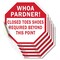 Signmission Whoa Pardner! Closed Toes Shoes Req, 4 inch X 4 inch, Vinyl Decal, 5PK OC-D-5PACK-4-40 - alternate 1