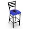 Holland Bar Stool Co 30" Blk Wrinkle DePaul Stationary Bar Stool, Ladder Back L00430DePaul - alternate 1