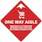 Signmission One Way Aisle Non-Slip Floor Graphic, 16" x 16", FD-2-X-16-99979 FD-2-X-16-99979 - alternate 1