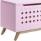 Homeroots 16" X 37" X 21" Pink Natural Wood Youth Chest 347556 - alternate 2