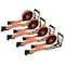 Mytee Products 2 ft ft x 30 ft Ratchet Tie Down Straps w/ Flat Hooks - 12,000 lbs Breaking Strength, 4PK RS230HD-ORx4 - alternate 1