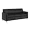 Flash Furniture Agent Black LeatherSoft Reception Sofa with Left and Right Side Charging Banks, Includes 2 Outlets,  BT-827U-3-BK-CHR-GG - alternate 1