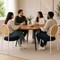 Leisuremod Euston Velvet Dining Chair with Woven Rattan Backrest & Stainless Frame, 4PK ECW17BL4 - alternate 8