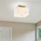 Jonathan Y Alessia 8" 1-Light Modern Contemporary Alabaster/Iron Square LED Semi Flush Mount, White Marbling/Bra JYL1203A - alternate 9