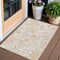 Homeroots 3' X 5' Coral Ivory And Peach Paisley Washable Indoor Outdoor Area Rug 588642 - alternate 1