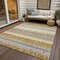 Homeroots 5' X 8' Gold Copper And Gray Striped Washable Indoor Outdoor Area Rug 598347 - alternate 4