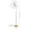 Jonathan Y Devon 60.5" Modern Glam Metal Arc LED Floor Lamp with Pleated Shade, Brass Gold/White JYL1148A - alternate 8