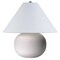 Homeroots 18" Off White Ceramic Round Table Lamp With White Cone Shade 546110 - alternate 1
