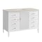 James Martin Vanities Myrrin 48" Single Vanity, Bright White, w/ 3 CM Siberian Silestone Top 485-V48-BW-3SFR - alternate 3