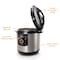 Megachef 12 Quart Steel Digital Pressure Cooker with 15 Presets and Glass Lid MCPR-3500 - alternate 6