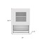 Homeroots 20in White Wood Wall Mounted China Cabinet With Single Door 520583 - alternate 4