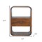 Homeroots 22" Brown Solid Wood One Drawer Nightstand 651484 - alternate 12