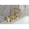 Kingston Brass Widespread Bathroom Faucet with Push Pop-Up Drain, Brushed Brass KS1417KNX - alternate 4