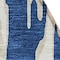 Homeroots 8' Navy Blue And Ivory Round Abstract Washable Indoor Outdoor Area Rug 612685 - alternate 6