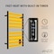 Anzzi Bali Series 10-Bar Wall Mounted Electric Bathroom Towel Warmer Rack in Brushed Nickel Finish TW-AZ075MB - alternate 9