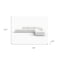 Homeroots 160" White Linen Blend Modular Sofa With Ottoman And Storage 714553 - alternate 3