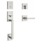 Kwikset San Clemente 818SCEXHFL 15 SMT Door Handle Set, 1 Security Grade, 2-3/8, 2-3/4 in Backset, Steel 818SCEXHFL SQT 15 - alternate 3