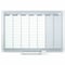 Mastervision Calendar Planning Board, Steel, 26 in, 42 1/2 in, Aluminum Frame, White/Gray, Matte GA0396830 - alternate 1