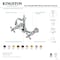 Kingston Brass Two-Handle Wall Mount Bridge Kitchen Faucet, Brushed Brass KS2447AX - alternate 3