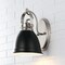 Jonathan Y Phineas 7" 1-Light Adjustable Farmhouse Bohemian Iron LED Vanity Light, Black/Nickel JYL1114A - alternate 5