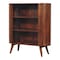 Homeroots 39" Chestnut Solid Wood Three Tier Bookcase 654265 - alternate 7