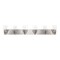 Jonathan Y Irving 40" 6-Light Seeded Glass/Iron Modern Contemporary LED Vanity Light, Nickel JYL7621A - alternate 6