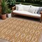 Homeroots 10' X 14' Copper And Ivory Geometric Washable Indoor Outdoor Area Rug 599657 - alternate 1