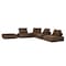 Homeroots Modern Chocolate Brown Floor Pillow Modular Sectional Sofa 473575 - alternate 2