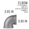 B & K Elbow 90 Deg 1-1/4"Blk 310UE90-114 - alternate 5