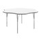 Flash Furniture Wren 60 in Flower Adjustable Height Activity Table, Thermal Laminate Top, Standard Legs, White XU-A60-FLR-WHT-T-A-GG - alternate 1