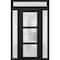 Vdomdoors Front Exterior Prehung FiberGlass Door Frosted Glass / Manux 8552 Matte Black / 2 Sidelight and Tra MANUX8552EXD-BLK-W16+36+16 x H80+14-RH - alternate 3