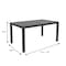 Leisuremod Marlin 78 in Aluminum Extendable Dining Table, 330 lb Capacity, Seats 8, Weatherproof MDT78BL - alternate 8