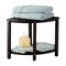 Lavish Home Corner Shower Bench Water Resistant Shower Stool for Inside Shower, Bathroom, or Sauna Foot Rest ST-BATH8-BLK - alternate 7