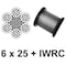 Hyw Products Galvanized Aircraft Cable Wire Rope 1/2" 6x25, 200 ft Reel 3102625-200 - alternate 3