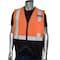 Pip ANSI Type R Class 2 Three Pocket Mesh Vest with Black Bottom Front 302-V173BOR-6X/7X - alternate 1