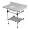 Kingston Brass 36-Inch Carrara Marble Console Sink with Acrylic Legs and Shelf, 8-Inch, 3-Hole KVPB36MAB5 - alternate 1