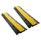 Pyle Cable Ramp, 1.90 in H, 40.70 in L, 9.80 in W, 2 Channel, Polyethylene, Yellow, 1 PR PCBLCO26X2 - alternate 1
