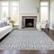 Homeroots 3' X 5' Gray And Ivory Geometric Washable Indoor Outdoor Area Rug 613771 - alternate 4