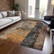 Homeroots 9' X 12' Copper And Black Abstract Washable Indoor Outdoor Area Rug 606072 - alternate 6