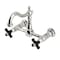 Kingston Brass Two-Handle Wall Mount Bridge Kitchen Faucet, Polished Nickel KS1266PKX - alternate 1