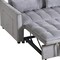 Homeroots 73" Gray Velvet Sleeper Sleeper Reclining Sofa With Toss Pillows 721464 - alternate 4