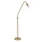 Homeroots 65" Brass Reading Floor Lamp With Clear Transparent Glass Dome Shade 523449 - alternate 1