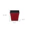 Homeroots 7in Red Recycled Plastic Indoor Outdoor Square Pot Planter 488269 - alternate 3