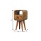 Homeroots 16" Oak Solid Wood Square One Drawer Nightstand 722559 - alternate 3